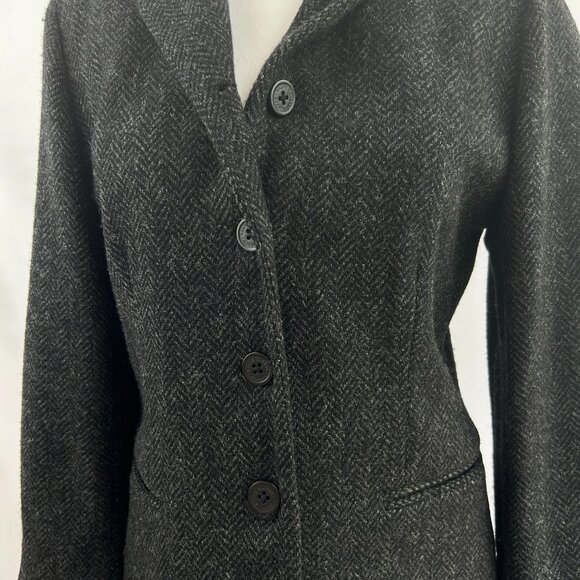 Lauren Ralph Lauren 100% Lambswool Charcoal Gray Blazer Women’s Size 6P petite - Picture 8 of 14